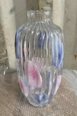 Ваза настольная 18*38 cm, прозрачное стекло, арт.7123_3900090