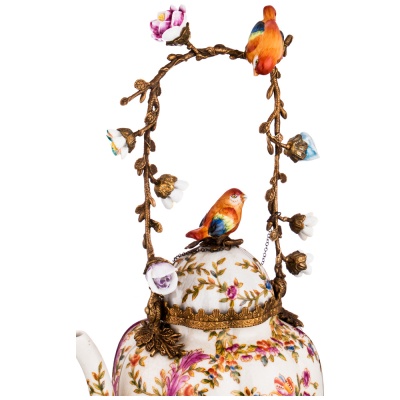 ЧАЙНИК ДЕКОРАТИВНЫЙ В=30 СМ Фарфор/бронза  Lefard 469-304_8411091