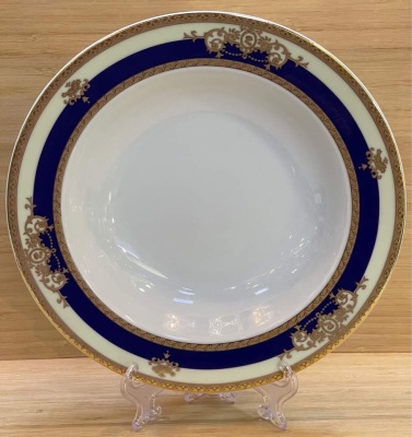 82047 Яна Кобальтовая лента  тарелка глубокая 22 см (6шт)  Thun Чехия 15441