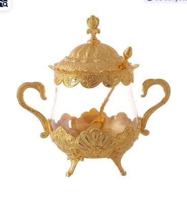 Сахарница 16,5*9,5*15 золото, 63667_9709454