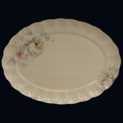 Н 1115021 Грэй Розис блюдо ов. 28см  (плат.лента) 14983 HATORI (Freydis) Австрия_3204174