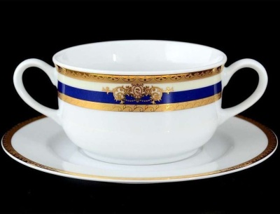 82047 Яна Кобальтовая лента бульонная пара 350 мл Thun Чехия 15452_3205648