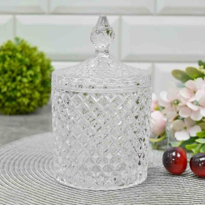 Ваза для печенья/конфет емк 1100 мл, d-10,5см, h-17 см в упаковке AS-dekor 017 TG_2700138