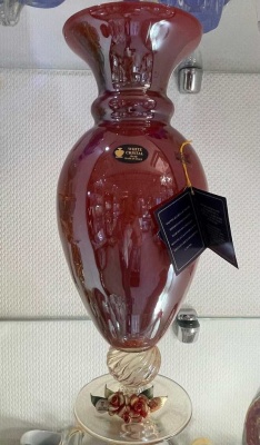 Ваза В- красное дерево, (муранское стекло) White Crystal Италия 66857_9709297