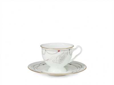Чашка с блюдцем чайная 240 мл. ф. Айседора рис. Волшебное лебединое озеро 2 арт.81.26472.00.1 (ЛФЗ)_