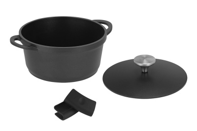 Кастрюля 2.4л 20см, (чёрный) 