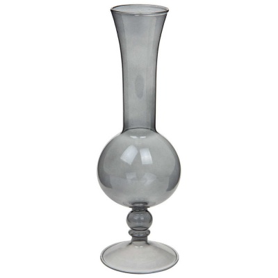 Ваза (стекло), D8xH23 см, (H-23, D-8, Серый)_4600345