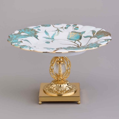 ФРУКТОВНИЦА НА НОЖКЕ 31*31*19 см фарфор/металл 46-1386_8414800