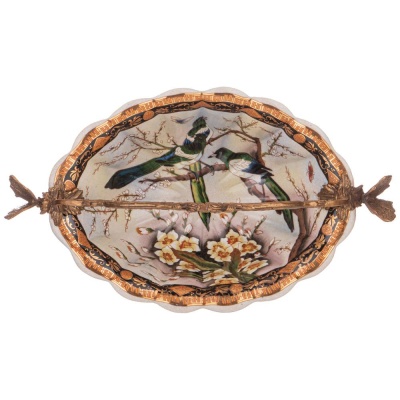 КОНФЕТНИЦА С РУЧКОЙ 29,5*18 СМ ВЫСОТА= 32 СМ Фарфор/Металл Lefard 469-359_8413827