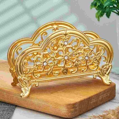 M-UF-85523/LG  Салфетница 12*4*7,5 см. стразы металл (золото)_6901769