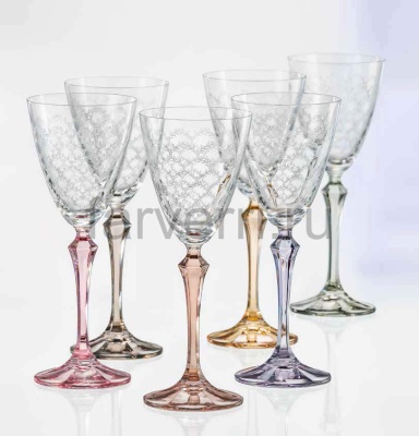 40760/Q9340/250 Элизабет фужер д/вина 250 мл (6шт),декор