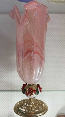 Ваза декоративная В-45см красный алебастр (муранское стекло) White Crystal Италия 66853_9709281