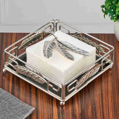 M-YW-5337  Салфетница металлическая, 16,5х16,5х7,5 см._6902146
