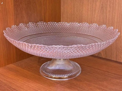 Фруктовница на ножке 30 см, В 12 см,  стекло Турция_5200205