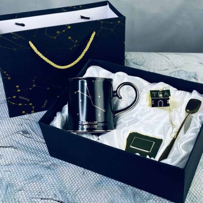 106-293 Кружка 360мл с ложкой и фильтром РАК в под.уп.Фарфор_5000692