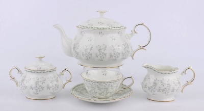 Н 1050011 Джулия ГРИН сервиз чайный 6/17 ИМПЕРИАЛ (зол.лента)  HATORI (Freydis) Австрия 17286_320559