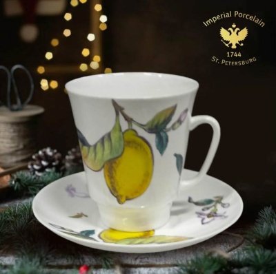 Кофейная пара 165 мл ф. Майская рис. Лимоны 2 81.32072.00.1 ИФЗ_1600795