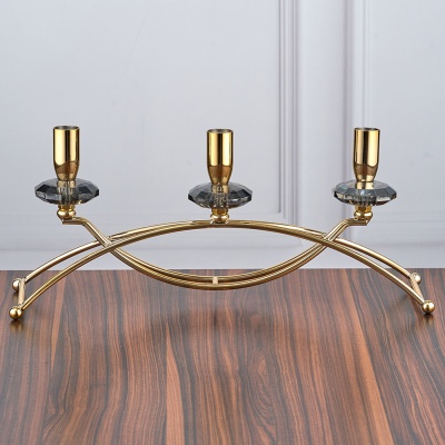 M-JX-16801   Подсвечник на три свечи металлический, 39х10х16 см._6902066