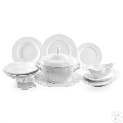 0000 Бернадотт Столовый сервиз на 12/ 67 предм. Недекор., Concordia Lesov Чехия 12756_3205072