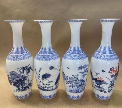 Ваза 24 см китайская роспись фарфор_1901759