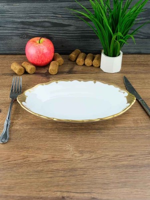 Блюдо овальное 26 см Квинс Корона (Queens Crown) Чехия  40193_9709316