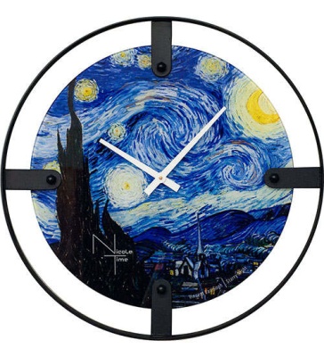 SLT- 05 Часы настенные ''VAN GOGH STARRY NIGHT'' диа 61 см  ТМ «Салют» Россия 505301_7802800