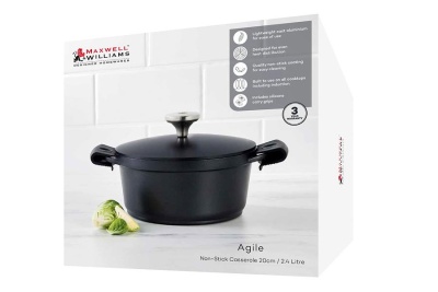 Кастрюля 2.4л 20см, (чёрный) 