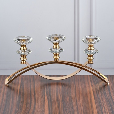 M-JX-16805   Подсвечник на три свечи металлический, 40х8х19 см._6902068