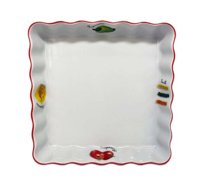 Форма для запекания 19х19 см с волн.краем; декор 