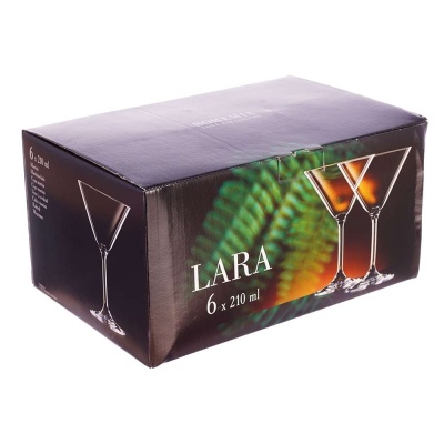 40415/43249/210 Лара бокал для мартини 210мл ПантоПлатина (6 шт), Богемия Чехия 16500_9707946
