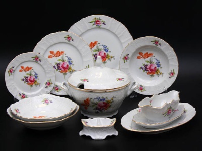 5309 Бернадотт Мейсенский цветок столовый сервиз 6/25 ЛЕФ0031   Concordia Lesov - Чехия_3200284