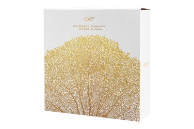 Набор: 4 тарелки 20.5см (белый) 