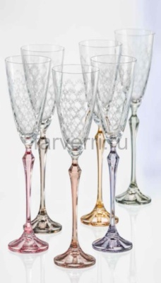 40760/Q9340/200 Элизабет фужер д/шамп 200 мл (6шт),декор