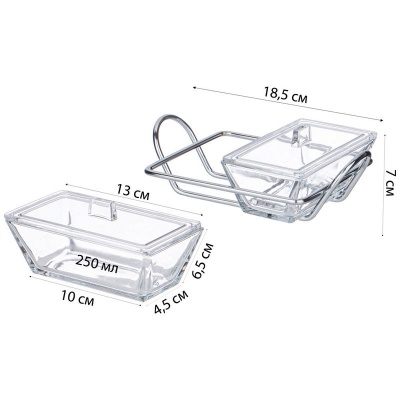 МЕНАЖНИЦА 2 СЕКЦИИ С АКРИЛОВЫМИ КРЫШКАМИ 2х240 МЛ Иран 166-134_8413640