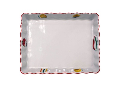 Форма для запекания 31х24 см с волн.краем; декор 