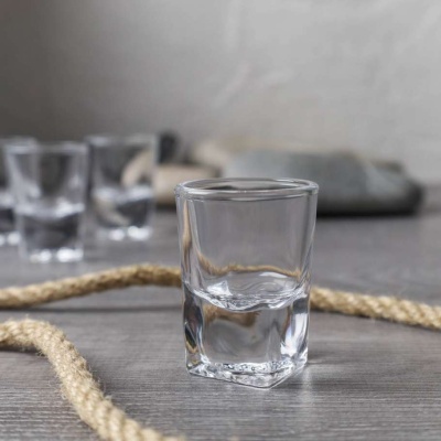 Стопка (стакан) для водки 25 мл, (набор 6шт) d-4 см, h- 5,2 см в упаковке  AS-dekor 303 Y_2700153