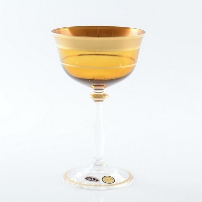 53273/ANG/PP/280 Набор креманок для мороженого 280мл (6шт) Amber Star Crystal, Чехия 32034_9707951