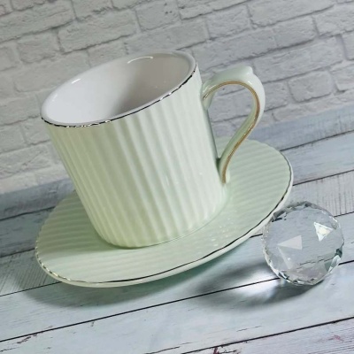 109-124/6 Чайный пара 270мл (отводка золото) Фарфор Lenardi