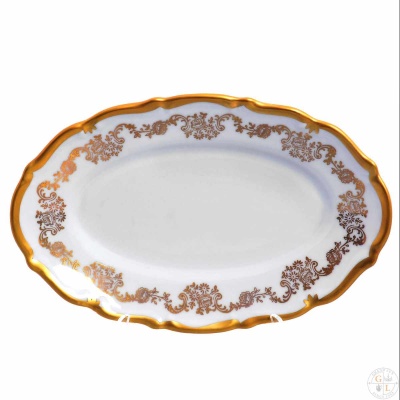 202 Блюдо овальное 21 см (селедочница) Кастел Квинс Корона (Queens Crown) - Чехия 40563_9709140