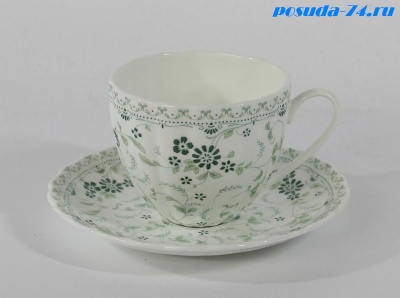 Н 1133000 ДЭЙЗИ ГРИН  240мл чашка кофейная с блюдцем (1шт)  HATORI (Freydis) Австрия 12900