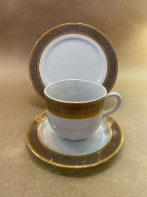 84007 Опал чайная пара 270 мл + тарелка 19 см 