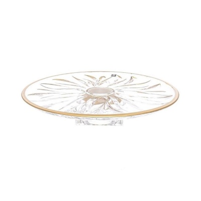 Тортница 35 см Матовая полоса Flame (Фламе) AS Crystal  Богемия Чехия 43709_9709272