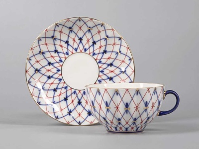 Чайная пара 250 мл ф. Тюльпан рис. Сетка 1950,  81.30860.00.1 ИФЗ_1600797