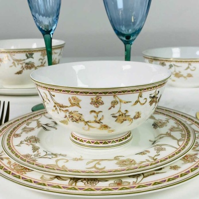 125-115/6 Салатник 15см. ЗОЛОТОЙ ЦВЕТОК Костяной фарфор _5000744