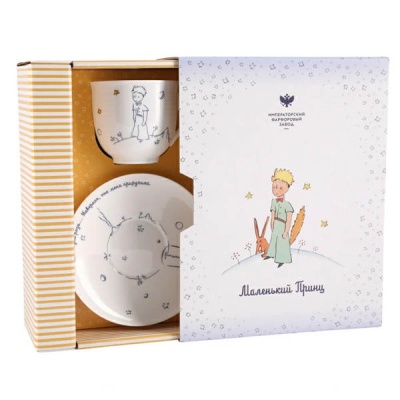 Кофейная пара 180 мл ф-ма Ландыш рис.Маленький Принц и Роза костянной фарфор 81.27751.00.5  ИФЗ_1600