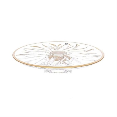 Тортница 25,5см Матовая полоса Flame (Фламе) AS Crystal  Богемия Чехия 68235_9709273