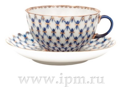 Чашка с блюдцем .Тюльпан Кобальтовая сетка 81.10105.00.1 (ЛФЗ)_1600316