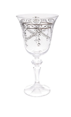 40707/369/220 Кристина фужер для вина 220 мл Черные кружева (6шт), Богемия Чехия 48922_9707587