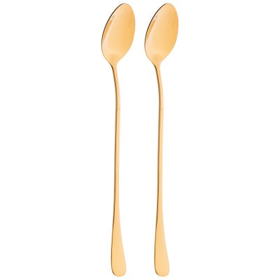 ЛОЖКА ДЛЯ КОКТЕЛЕЙ (золото) AGNESS, 1 ШТ  ДЛИНА 19.5 см. 942-119_8414907