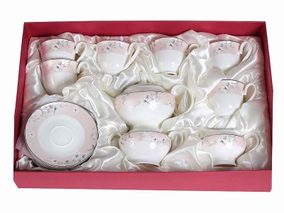 Чайный сервиз JEWEL Цветение Вишни 6/15 предм. (фарфор костяной) ПС0045-28_9200283